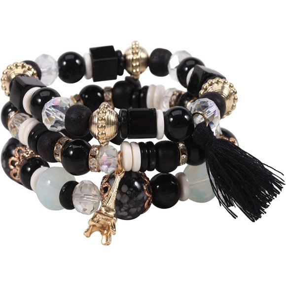 Twinfree Bohemian Bracelets for Women Stretch Multilayer Colorful Beads … - Picture 3 of 11